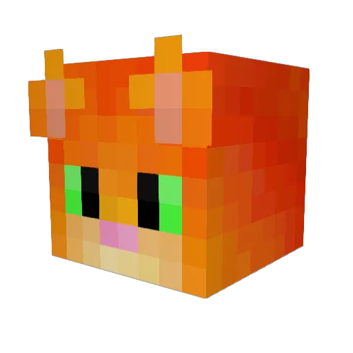 Fireheart123 Minecraft avatar head, 3D render