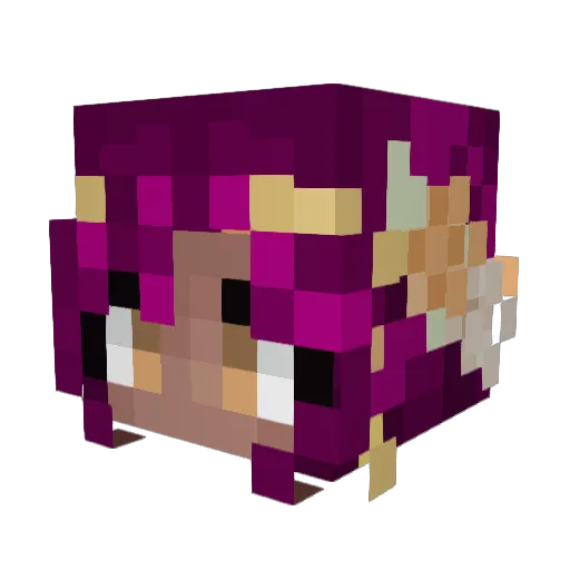 Fireheart200 Minecraft avatar head, 3D render