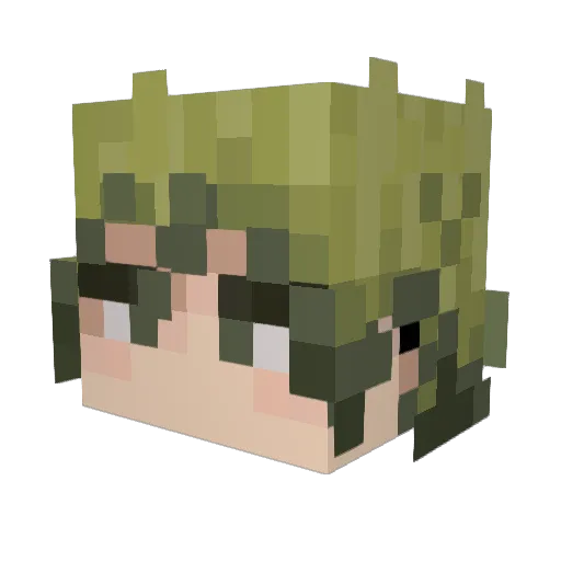 Fireheart31 Minecraft avatar head, 3D render