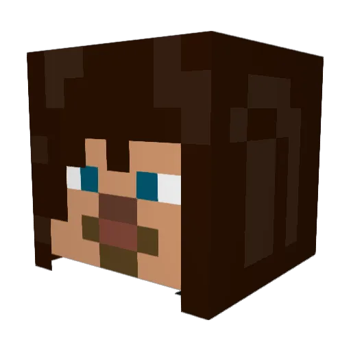 Fireil_01 Minecraft avatar head, 3D render