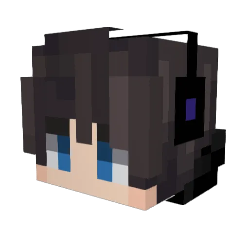 Firejad27 Minecraft avatar head, 3D render