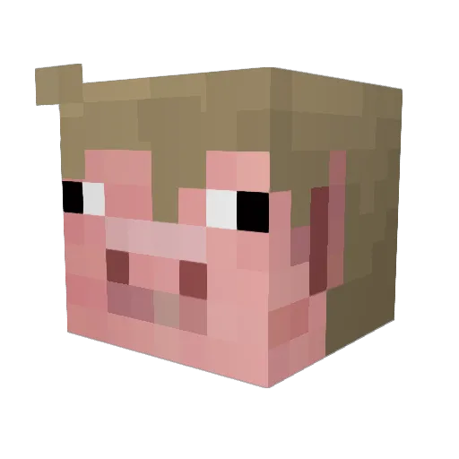 Firek909 Minecraft avatar head, 3D render
