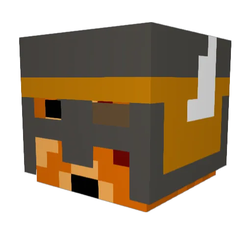 Fireleaf13 Minecraft avatar head, 3D render