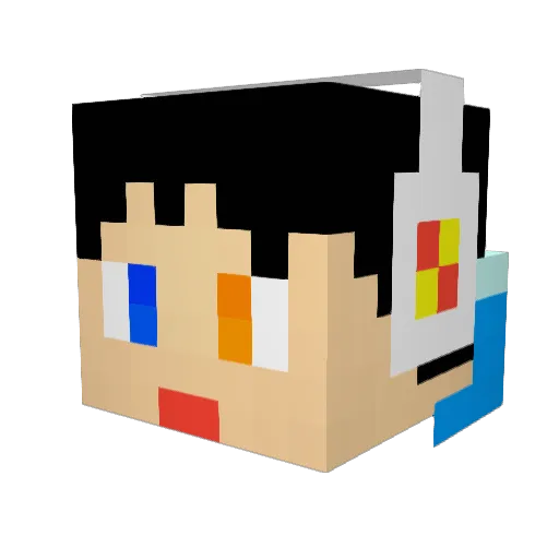 Firelectric777 Minecraft avatar head, 3D render