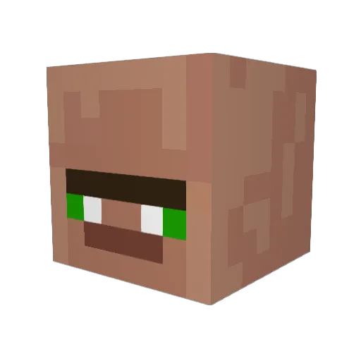 Firelegia Minecraft avatar head, 3D render