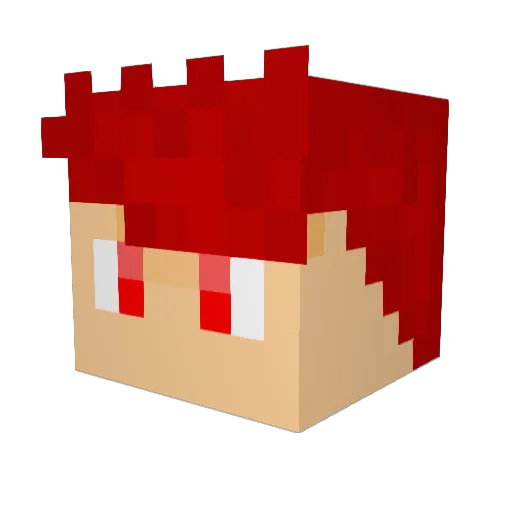 Firelord107 Minecraft avatar head, 3D render
