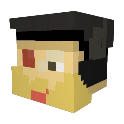 Firelord537 Minecraft avatar head, 3D render