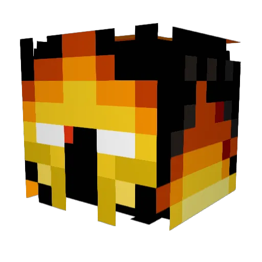 Firem101 Minecraft avatar head, 3D render