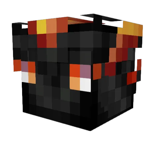 Firemaa Minecraft avatar head, 3D render