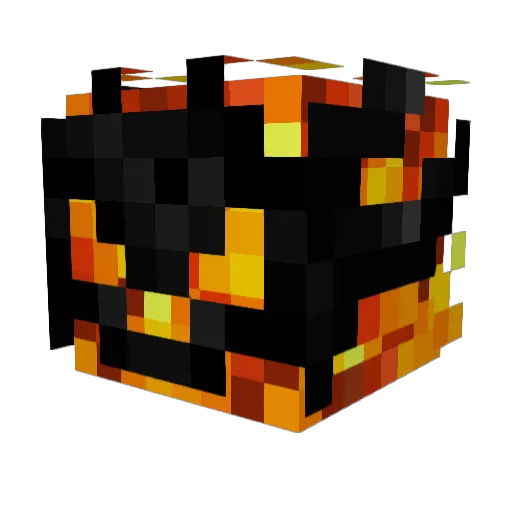Firemann Minecraft avatar head, 3D render