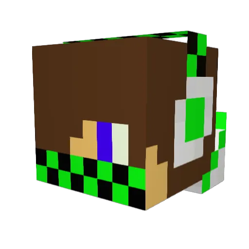 Firemata Minecraft avatar head, 3D render