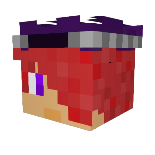 Firemen22 Minecraft avatar head, 3D render