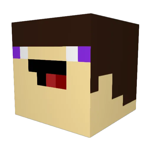 Firemikexx Minecraft avatar head, 3D render