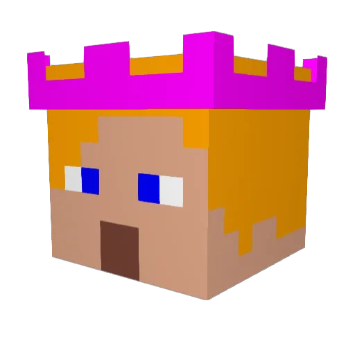 Firemond1 Minecraft avatar head, 3D render