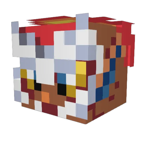 Firemonkey469 Minecraft avatar head, 3D render