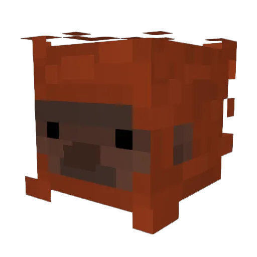 Firenerdd Minecraft avatar head, 3D render