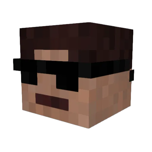Firenight14 Minecraft avatar head, 3D render