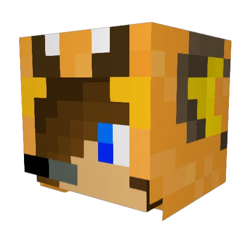 Firepowers01 Minecraft avatar head, 3D render