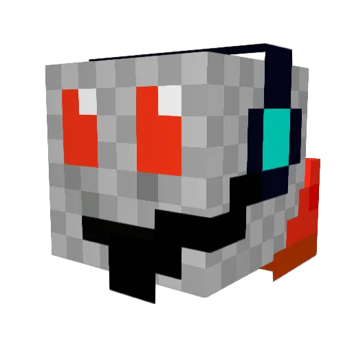 Fireraptor99 Minecraft avatar head, 3D render