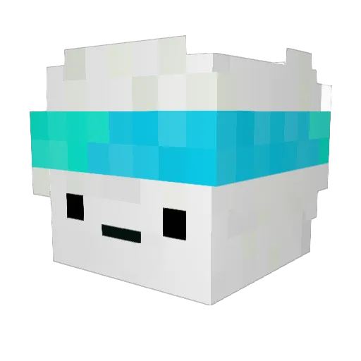 Firerude Minecraft avatar head, 3D render