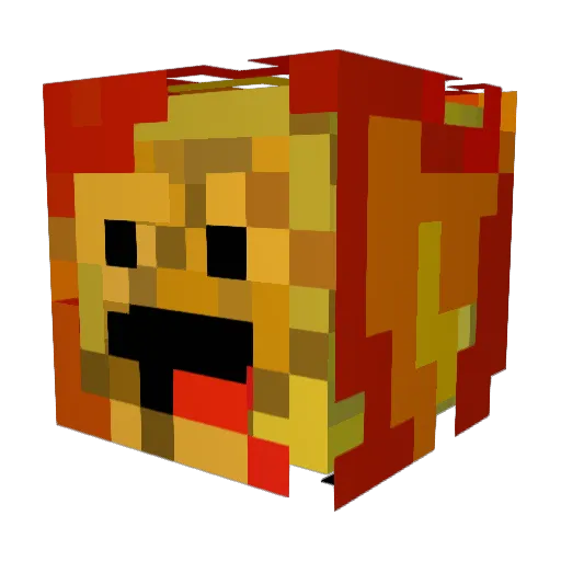 FireryPotato44 Minecraft avatar head, 3D render