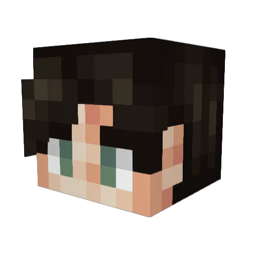 Firesear Minecraft avatar head, 3D render