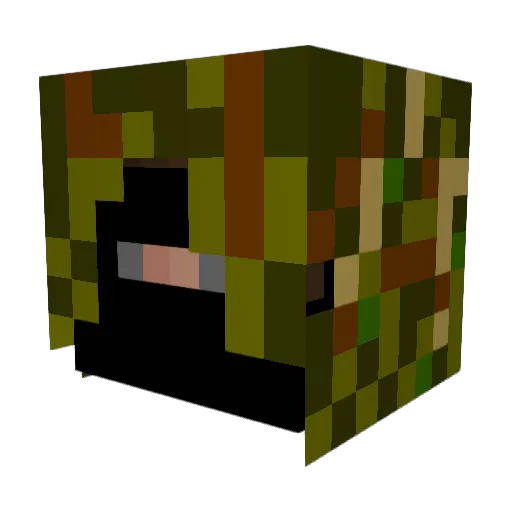 FiresideTrack Minecraft avatar head, 3D render