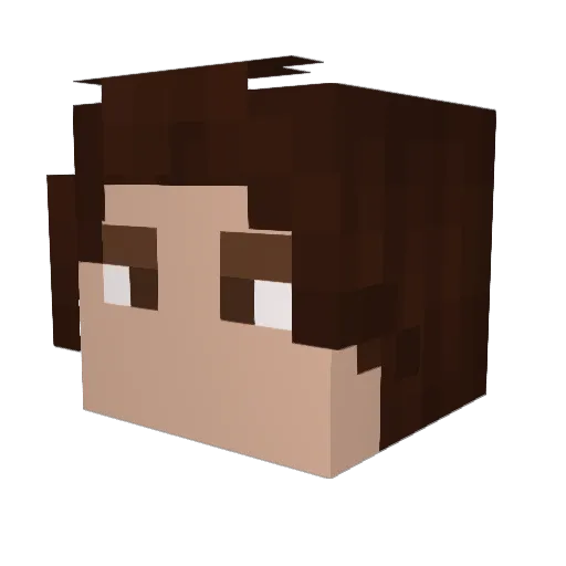 Firestorme13 Minecraft avatar head, 3D render