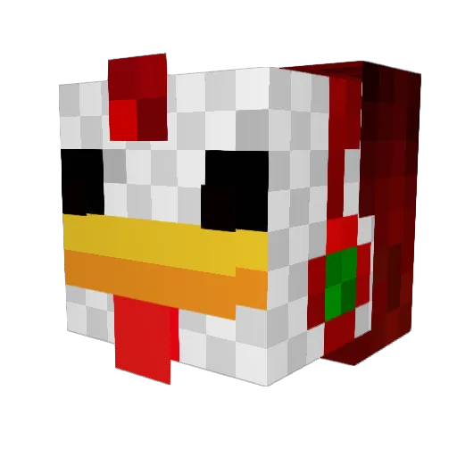 Firestrike61 Minecraft avatar head, 3D render