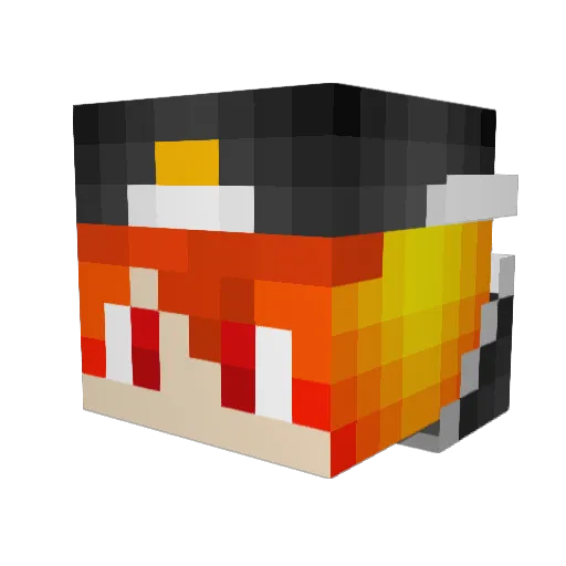 Firestrike_LP5 Minecraft avatar head, 3D render