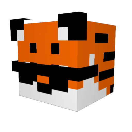 Firetiger499 Minecraft avatar head, 3D render