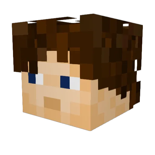 Firetruck49 Minecraft avatar head, 3D render