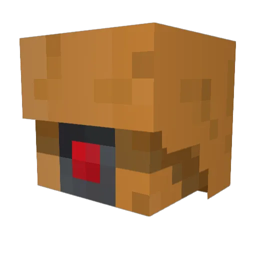 Firewalker7 Minecraft avatar head, 3D render