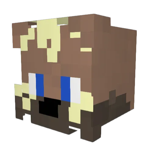 FirewallWolf Minecraft avatar head, 3D render