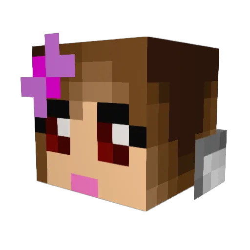 Firewing7557 Minecraft avatar head, 3D render