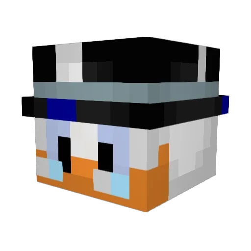 Firewires Minecraft avatar head, 3D render