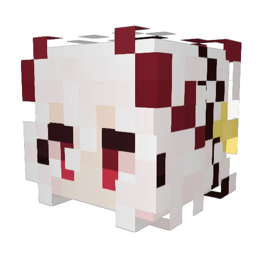 Fireworkest Minecraft avatar head, 3D render