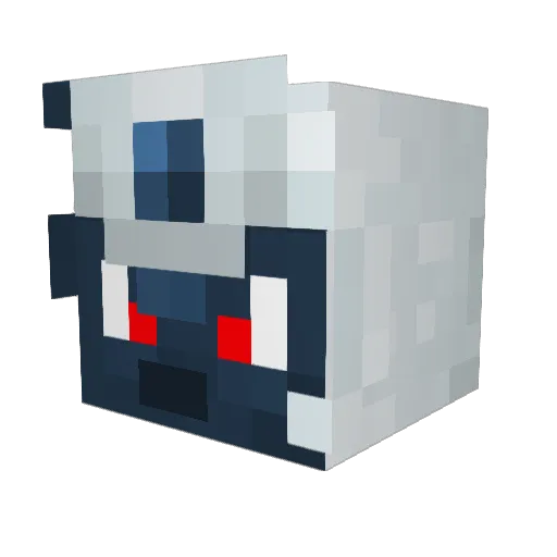 FireyFoxx Minecraft avatar head, 3D render