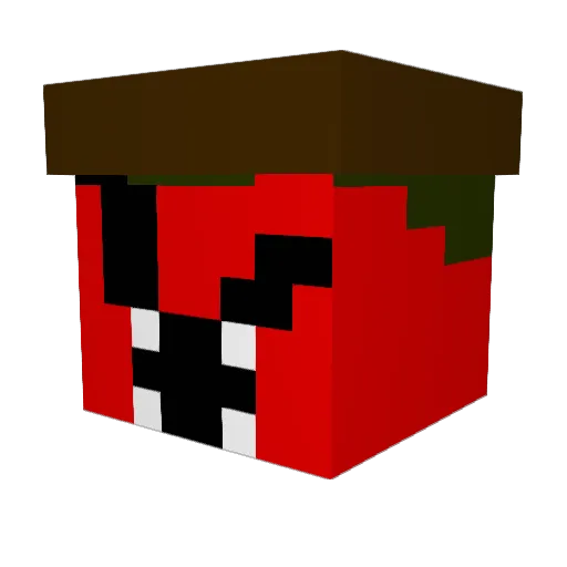 FireyGodzilla Minecraft avatar head, 3D render