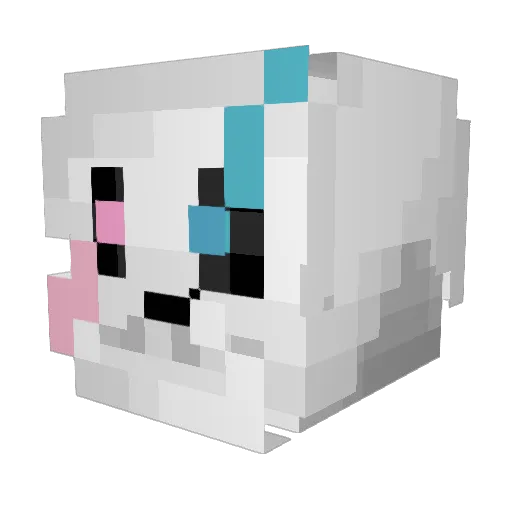 FireyNoob Minecraft avatar head, 3D render