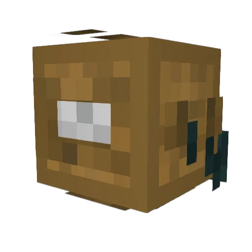 FireyPhenix Minecraft avatar head, 3D render