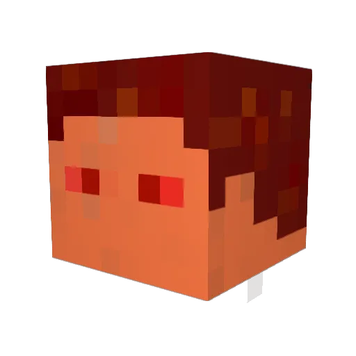 Firey_Biznessman Minecraft avatar head, 3D render