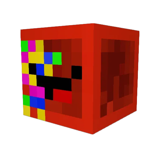 Fireyglitch Minecraft avatar head, 3D render