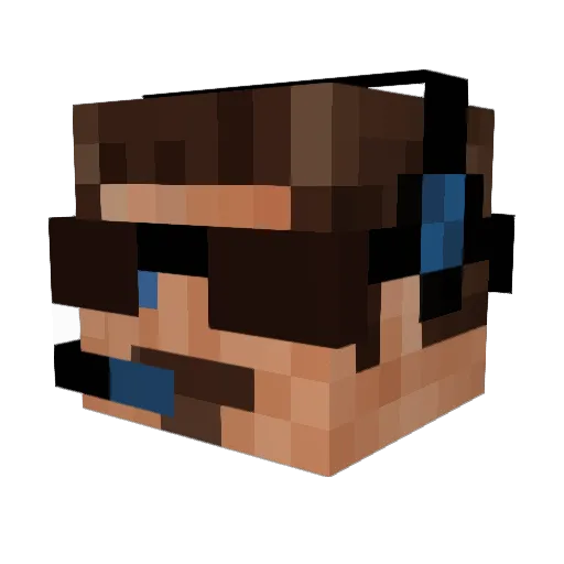 Firezonk Minecraft avatar head, 3D render