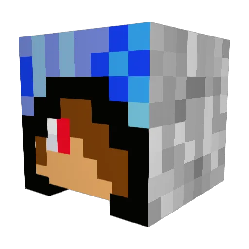 FirieKitten Minecraft avatar head, 3D render