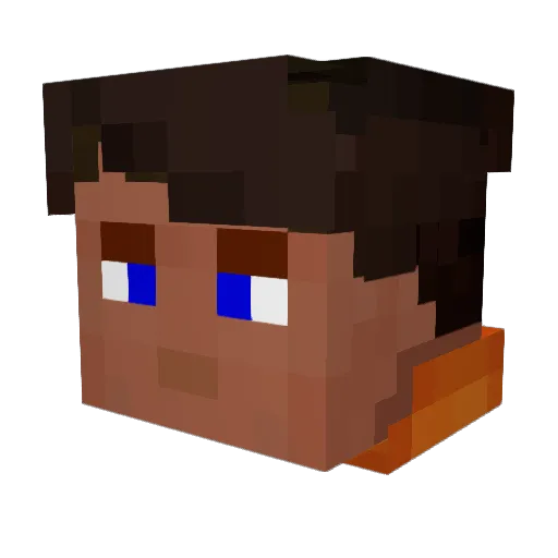 FiringZap Minecraft avatar head, 3D render