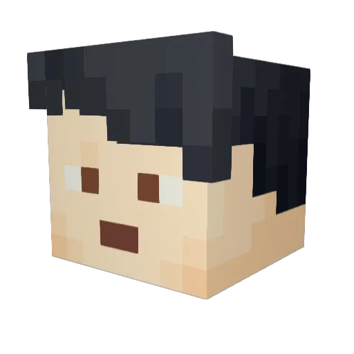 Firious421 Minecraft avatar head, 3D render