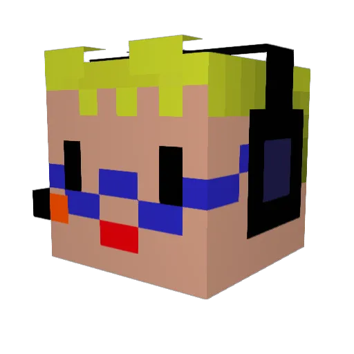 FirippuCH Minecraft avatar head, 3D render