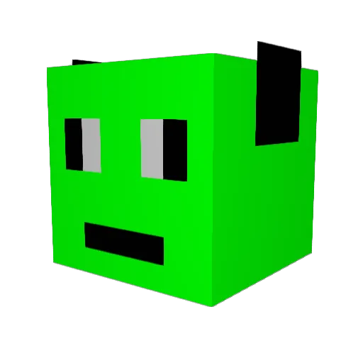 Firistar Minecraft avatar head, 3D render