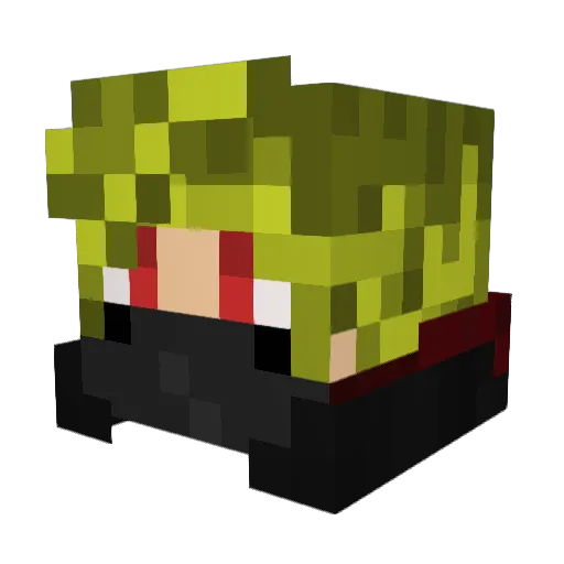 Firlionel Minecraft avatar head, 3D render